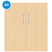 A double 60 minute fire door with maple veneer