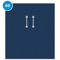 A double 60 minute fire door painted navy (ral 5003)