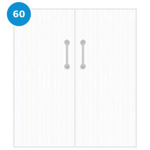 A double 60 minute fire door painted white (ral 9010)