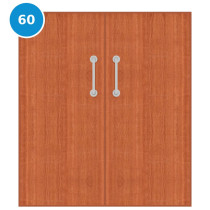 A double 60 minute fire door with sapele veneer