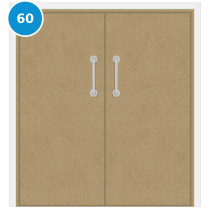 A double 60 minute fire door set plain