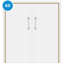 A double 60 minute fire door set primed