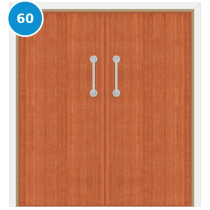 A double 60 minute fire door set with sapele veneer