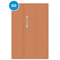 A leaf & half 60 minute fire door with cherry veneer