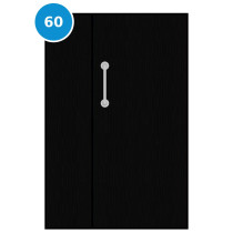 A leaf & half 60 minute fire door painted black (ral 9005)