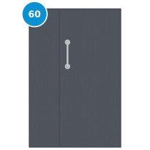 A leaf & half 60 minute fire door painted grey (ral 7015)