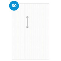 A leaf & half 60 minute fire door painted white (ral 9010)