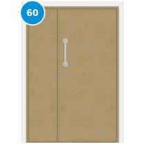 A leaf & half 60 minute fire door set plain