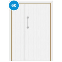 A leaf & half 60 minute fire door set primed