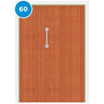 A leaf & half 60 minute fire door set with sapele veneer