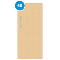 A single 60 minute fire door with ash veneer