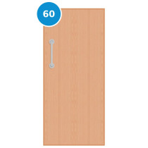 A single 60 minute fire door with beech veneer