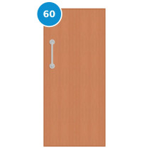 A single 60 minute fire door with cherry veneer