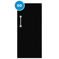 A single 60 minute fire door painted black (ral 9005)
