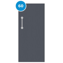 A single 60 minute fire door painted grey (ral 7015)