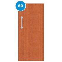 A single 60 minute fire door with sapele veneer