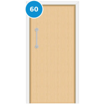 A single 60 minute fire door set with ash veneer