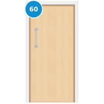 A single 60 minute fire door set with maple veneer