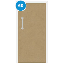 A single 60 minute fire door set plain