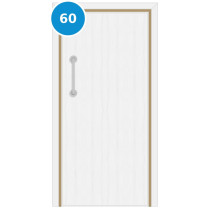 A single 60 minute fire door set primed