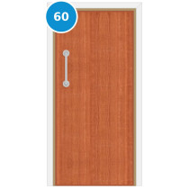 A single 60 minute fire door set with sapele veneer