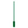 Single green fire door security tamper seal with locking mechanism and number code visible on the tag