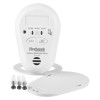 Firehawk CO7B carbon monoxide alarm shown with mounting plate and screws