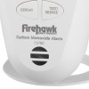 Close-up of the Firehawk CO7BD carbon monoxide alarm showing sounder grille and function buttons