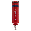 p1 fireblitz 1kg automatic powder extinguisher shown from the front upside down with visible pressure gauge and handle
