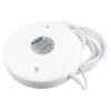 White circular Fifh800Hia Firehawk Hard Hearing Alarm Pillow with a coiled cable attached