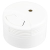 Image of a white Fifhb150 Firehawk Fhb150 Midi Smoke Alarm shown at an angled view with vents and a test button visible