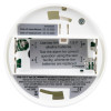 Back view of Fifhb150 Firehawk Fhb150 Midi Smoke Alarm showing battery compartment and labels