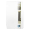 Side view of Fifhb155 Firehawk Fhb155 Midi Smoke Alarm showing vented white casing