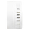 Side view of the Fifhb160 Firehawk Fhb160 Midi Smoke Alarm in white showing ventilation slots and outer casing