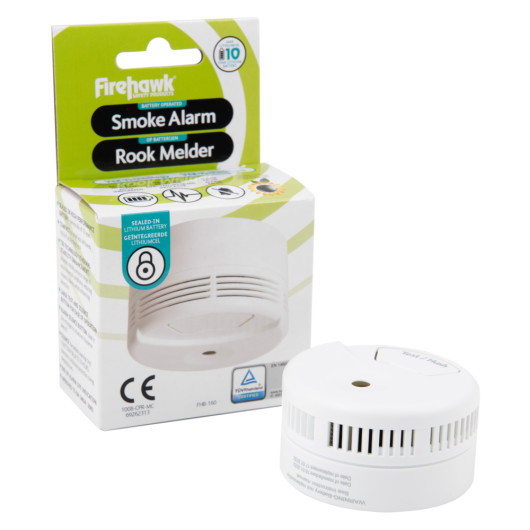 Compact Optical Smoke Alarm with 10 Year Sealed Longlife Lithium ...