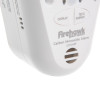 Closeup of the sounder area on the firehawk rf link carbon monoxide alarm showing buttons and speaker grille
