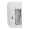 Side view of the firehawk rf link carbon monoxide alarm showing its label and vents