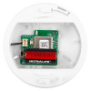 Interior view of the Fifhh10Rf Firehawk Fhh10Rf Rf Link Heat Alarm Base showing circuit board and battery