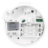 Fifhn250Bb Firehawk fnh250Bb mains replacement alkaline battery smoke alarm showing internal battery compartment and circuitry