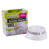 firehawk mains smoke alarm alkaline battery shown with its box on a white background