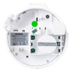 Fifhn250Rb Firehawk Fnh250Rb mains sealed lithium battery smoke alarm showing internal components and warning label