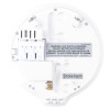 Fifhn250Rb Firehawk Fnh250Rb mains sealed lithium battery smoke alarm base showing connection ports and warning labels