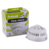 firehawk mains heat alarm alkaline battery backup shown with its packaging box on a white background
