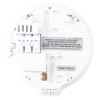 White Fifhn450Rb Firehawk Fnh450Rb mains sealed lithium battery heat alarm base showing wiring terminals and warning labels