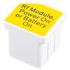 White Fifhn600Rf Firehawk Rf Module Accessory with yellow label showing text Rf Module Power On or Battery On