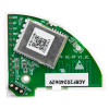 Green circuit board showing the back of the Fifhn600Rf Firehawk Rf Module with components and labels visible