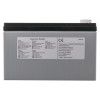 Back view of the 12v battery fire alarm panel psu showing the label with importer details and certification marks
