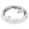 angled view of the apollo series 65 diode detector base showing its white circular frame and metal connectors