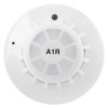 Front view of the apollo series 65 a1r heat detector showing its circular shape and central label A1R