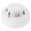 apollo series 65 optical smoke alarm with flap65b base shown from an angled front view in white plastic design